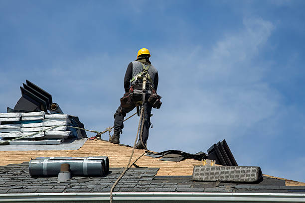 Professional Roofing technician working in Freedom, PA